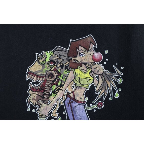 Vtg Mens L Faded The Monster Club Comics Graffiti Hip Hop Short Sleeve T-Shirt - Picture 5 of 15